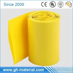 Dzeltena krāsaina PVC termokrāsu piedurkņu akumulatora ietīšana